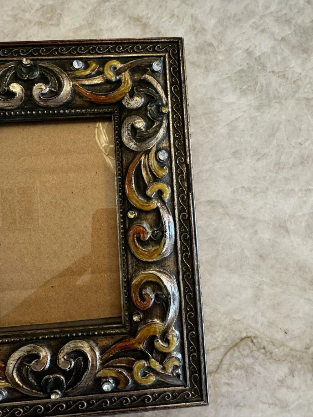 Dillard's Brown & Gold faux Bedazzled 7 1/2